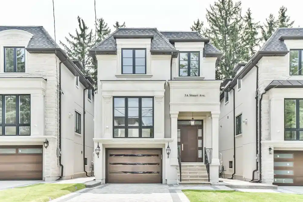 3A Stuart Ave, North York: Classic Stucco Facade, Crystal Drum Kitchen Chandeliers and a Marble Family Room Fireplace with Walkout Lower Level